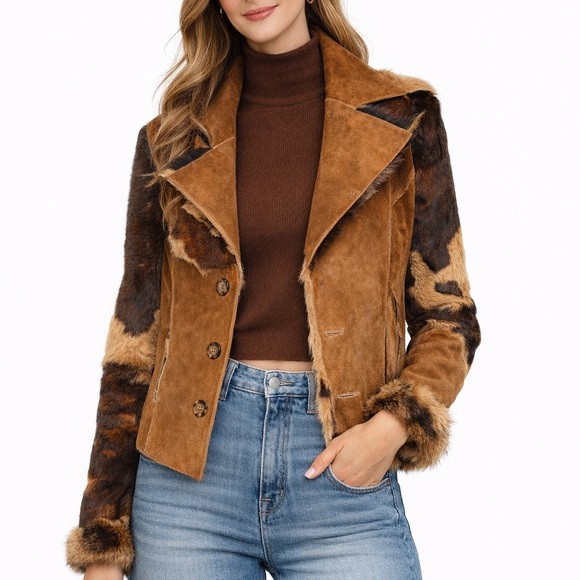 100% Sheepskin Reversible Jacket Medium - Picture 3 of 12